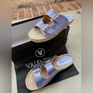 Valentino Women's Lavender Espadrille Slides